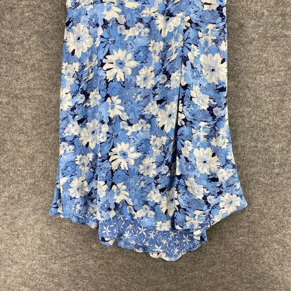 CJBanks Skirt Women 3X Plus Blue Floral Maxi Long Mid Rise Pull On Elastic Waist - Picture 4 of 9